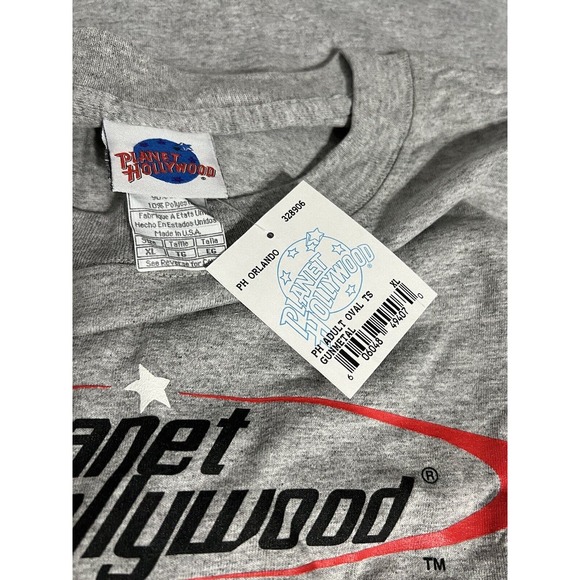 Vintage Planet Hollywood Shirt Mens XL Gray Short Sleeve Orlando Florida NWT - Picture 4 of 5